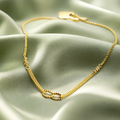 Gold Plated Double Link Chain Necklace