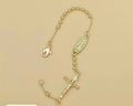 Gold Plated Virgin Mary Rosary Bracelet
