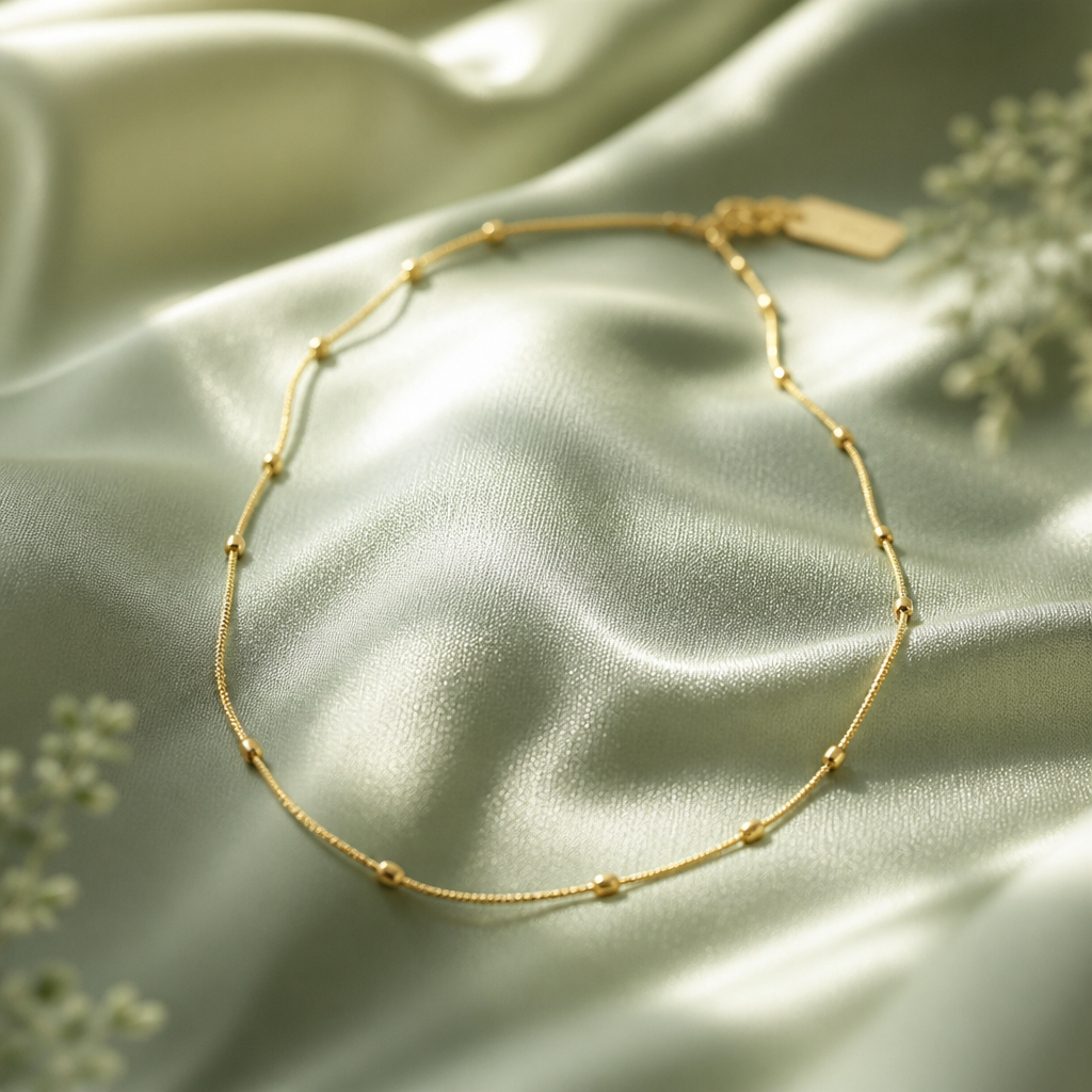 Gold Plated Satellite Bead Chain Bracelet