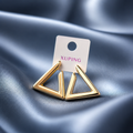 Gold Plated Triangle Drop Earrings